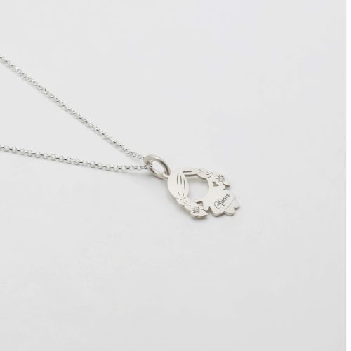 Collar niños 3D en plata 950 para dama