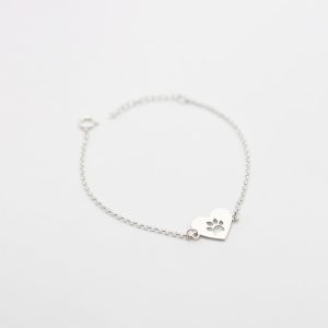 Pulsera corazón con huella