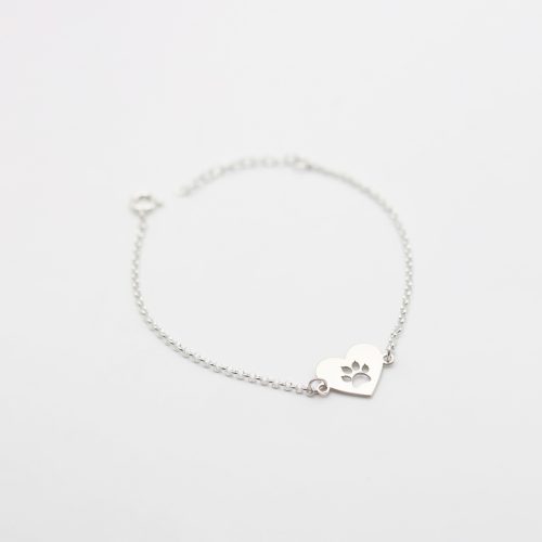Pulsera corazón con huella