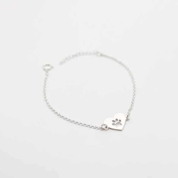 TESORA0056 Pulsera corazón con huella